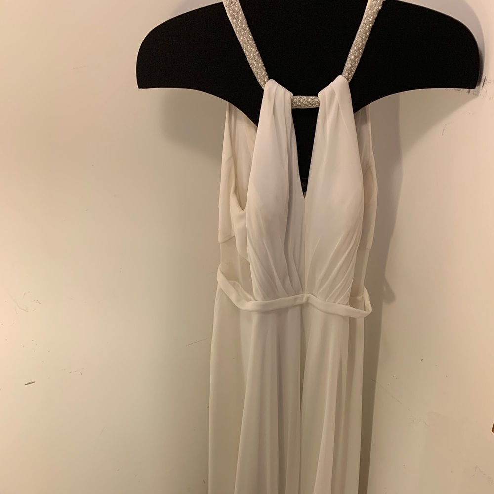 White bridesmaid dress Azazie